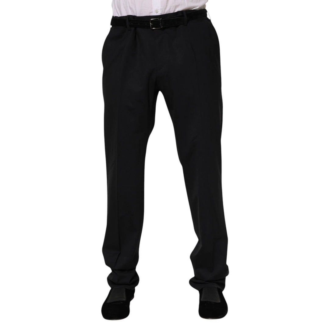 Dolce &amp; Gabbana Black Wool Formal Dress Men Trousers Pants by Dolce &amp; Gabbana outlet now on sale