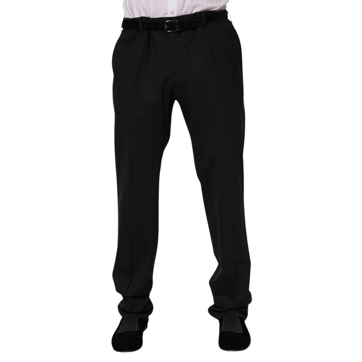 Dolce &amp; Gabbana Black Wool Formal Dress Men Trousers Pants by Dolce &amp; Gabbana outlet now on sale
