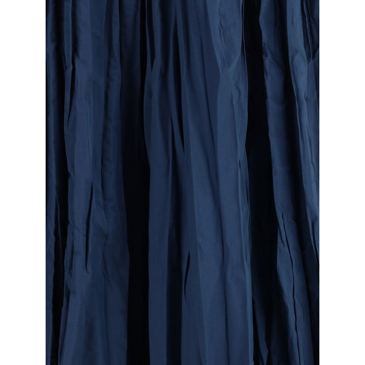Sara Roka Crinkle-effect design pleated midi Skirt