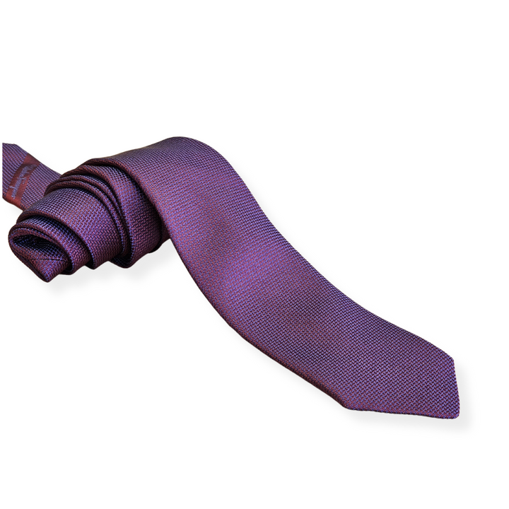 Ferragamo 3-Zero Tie - Blu/Bordea