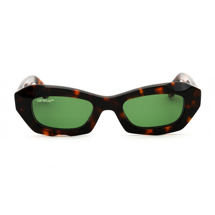Off-White Sunglasses Rectangle Full Rim, Havana Frame and Green Lens VENEZIA6055