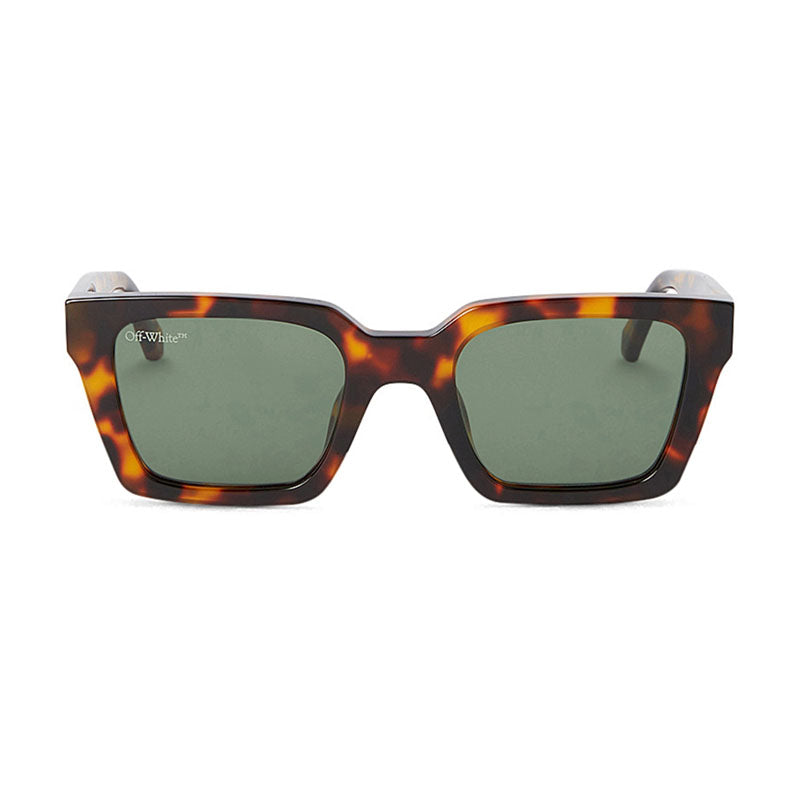 Off-White Sunglasses Shield Full Rim, Havana Frame and Green Lens OERI086PALERMO6055