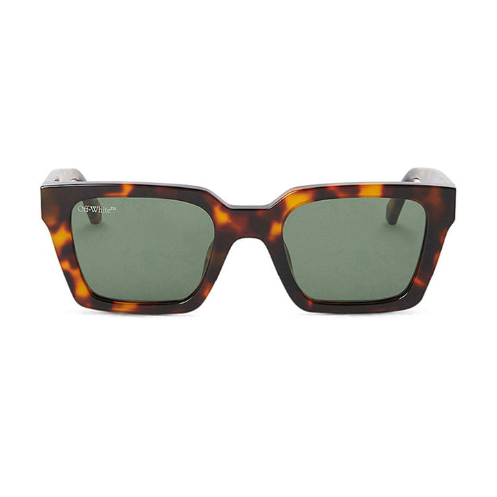 Off-White Sunglasses Shield Full Rim, Havana Frame and Green Lens OERI086PALERMO6055