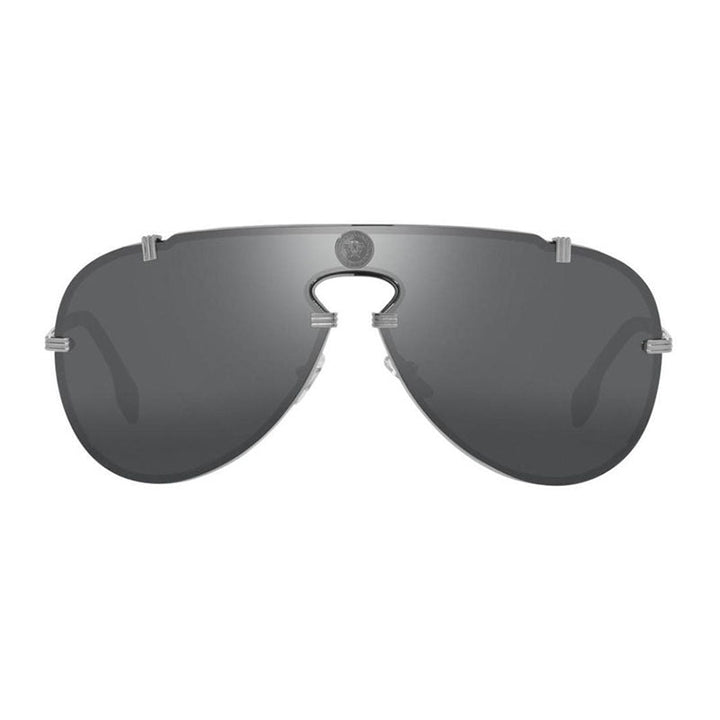 Versace Aviator Full Rim, with a Gunmetal frame and Dark Grey Mirror lens.
