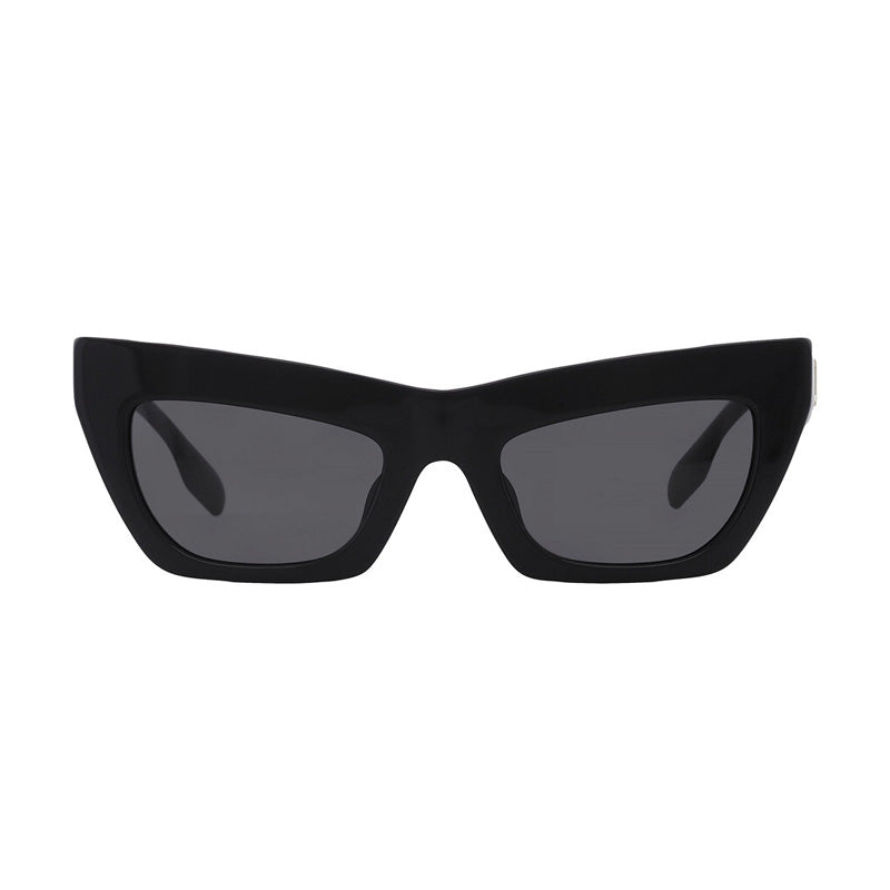 Burberry Sunglasses Cat Eye Full Rim, Black Frame and Dark Grey Lens BE4405F300187
