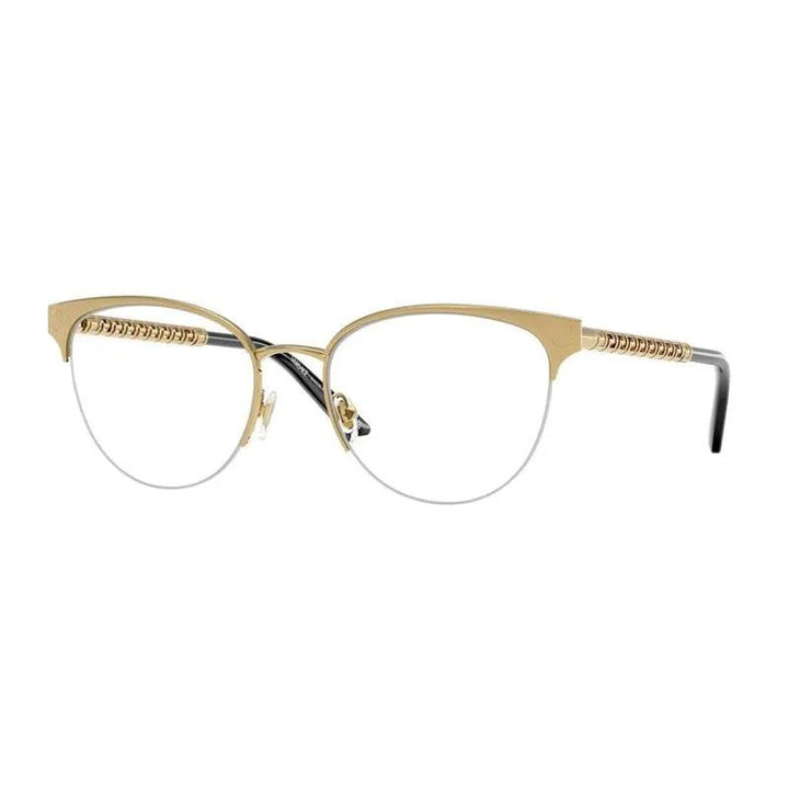 Versace Sample Sale | Versace Eyeglasses Cat Eye Semi Rim, Gold Frame And Clear Demo Lenses Lens Ve12971002 - Cat Eye Optical | Designer outlet