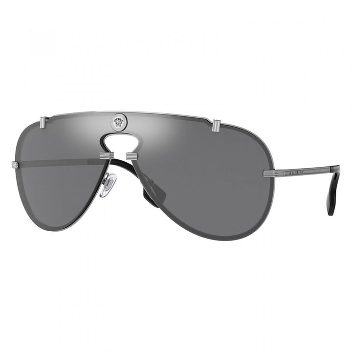Versace Aviator Full Rim, with a Gunmetal frame and Dark Grey Mirror lens.