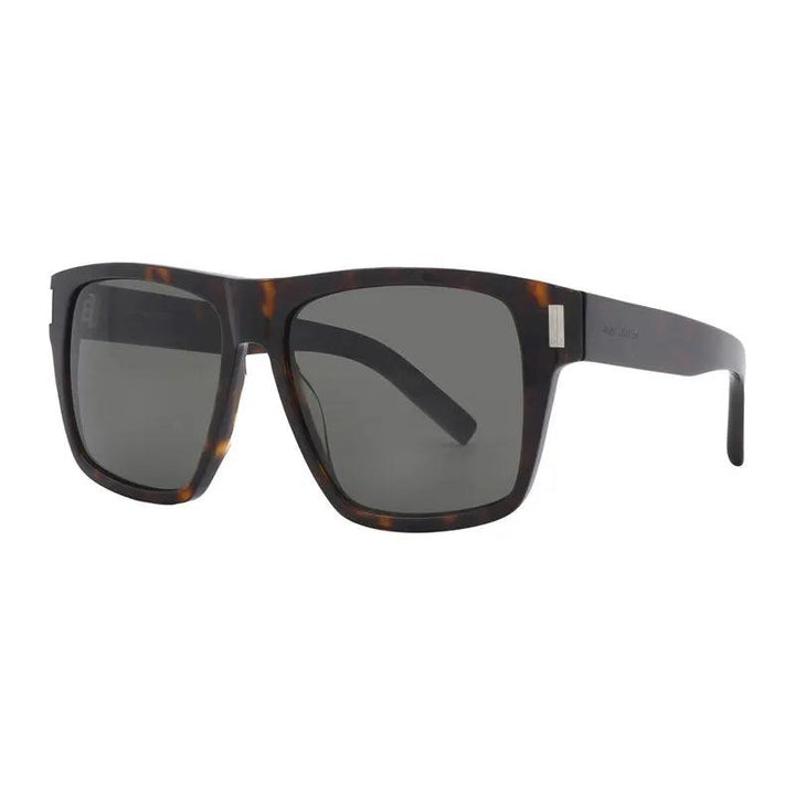 Saint Laurent Sample Sale | Saint Laurent Sunglasses Square Full Rim, Havana Frame And Grey Lens Sl424002 - Sunglasses | Designer outlet