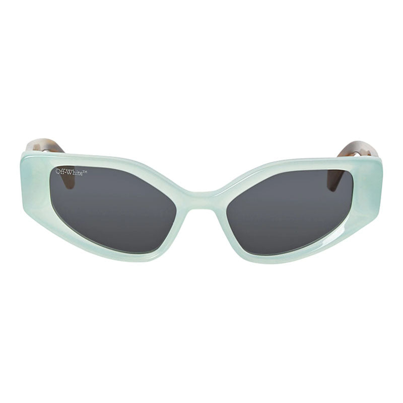 Off-White Sunglasses Cat Eye Full Rim, Teal Frame and Dark Grey Lens OERI063MEMPHIS5907