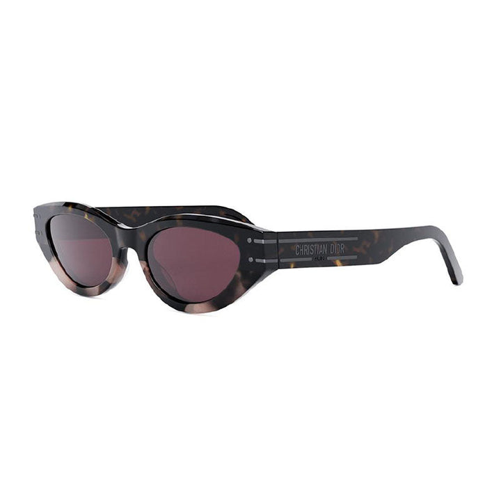Dior Sunglasses Cat Eye Full Rim, Shiny Dark Havana Frame and Bordeaux Lens DIORSIGNATUREB5I25D0