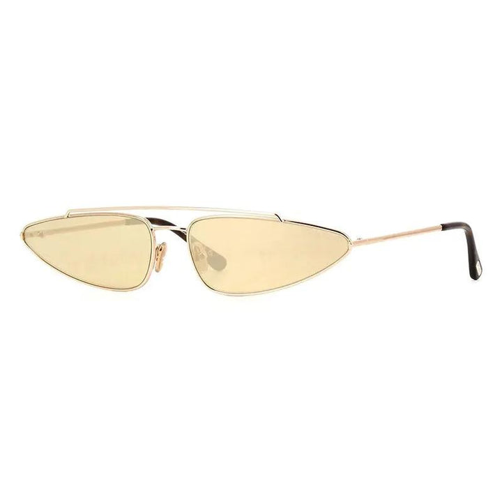 Tom Ford Sample Sale | Tom Ford Sunglasses Cat Eye Full Rim, Shiny Rose Gold Frame And Brown With Gold Mirror Lens Ft097928G - Cat Eye Sunglasses | Designer outlet