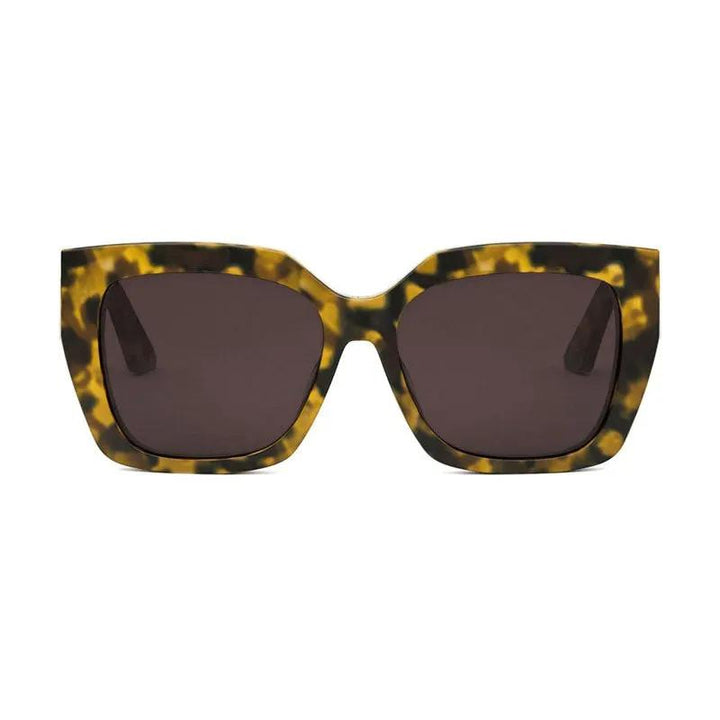 Dior Sunglasses Square Full Rim, Coloured Havana Frame And Bordeaux Lens