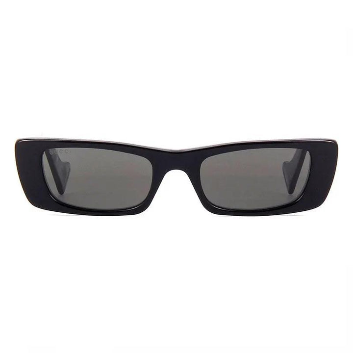 Gucci Sunglasses Rectangle Full Rim, Black Frame And Grey Lens Gg0516S001