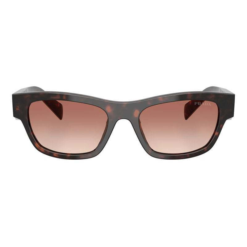 Prada Sunglasses Butterfly Full Rim, Root Havana Frame and Light Brown Gradient Bordeaux Lens PRB09S17N50L