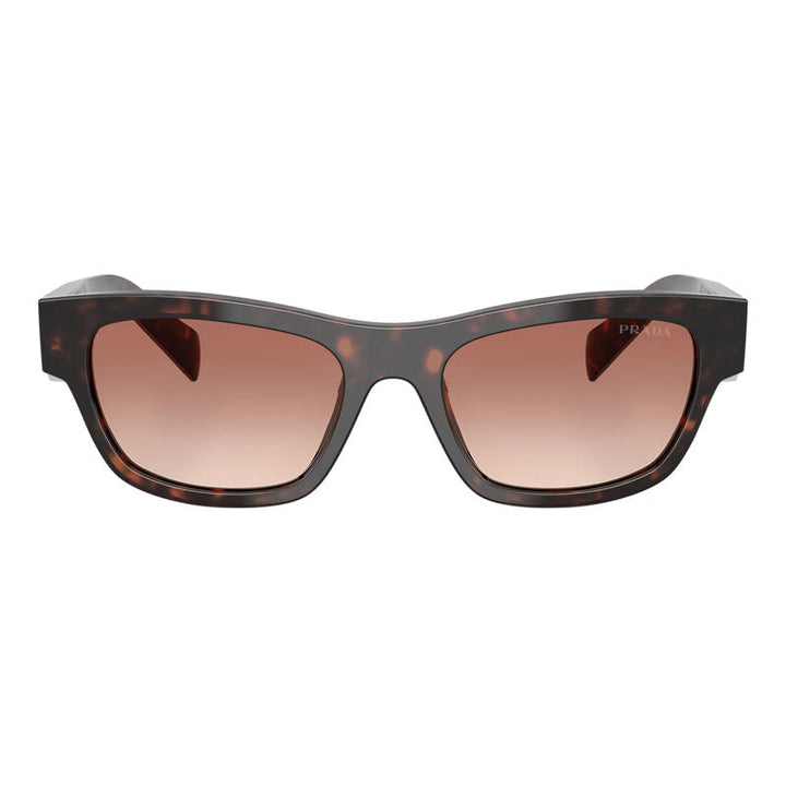 Prada Sunglasses Butterfly Full Rim, Root Havana Frame and Light Brown Gradient Bordeaux Lens PRB09S17N50L