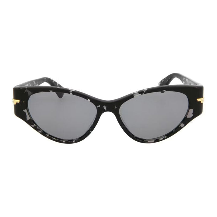Bottega Veneta Sunglasses Cat Eye Full Rim, Black Havana Frame and Grey Lens BV1002S002