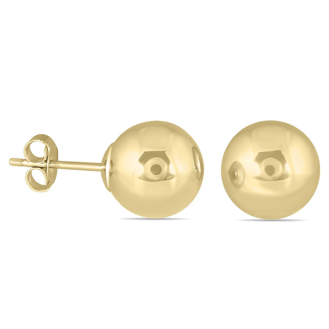 Jewelry - 8Mm 14K Yellow Gold Filled Round Ball Earrings - ERF56712 - Ask Me Wear