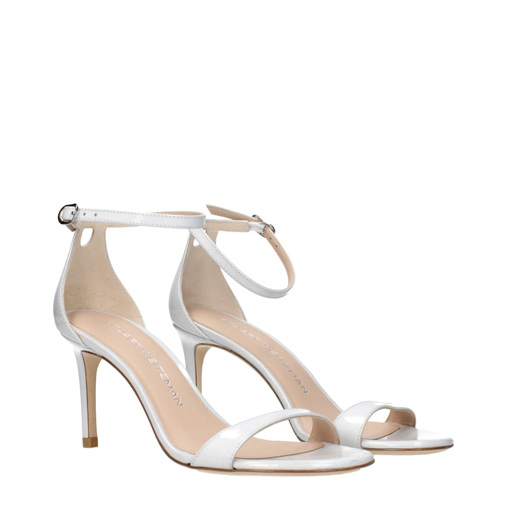 Stuart Weitzman Sample Sale Stuart Weitzman White Leather Stiletto Heel Sandals - | Designer outlet