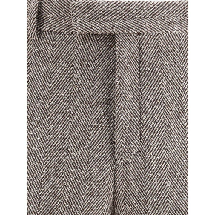Ferragamo Wide chevron Pants