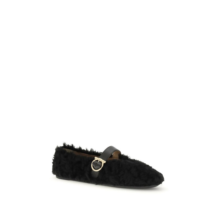 Ferragamo Gancini-embellished Ballerinas
