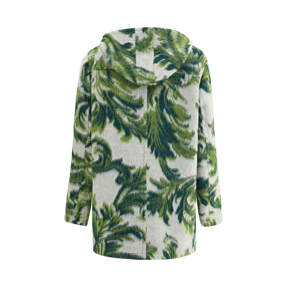 Etro Green Wool Coat by Etro outlet now on sale