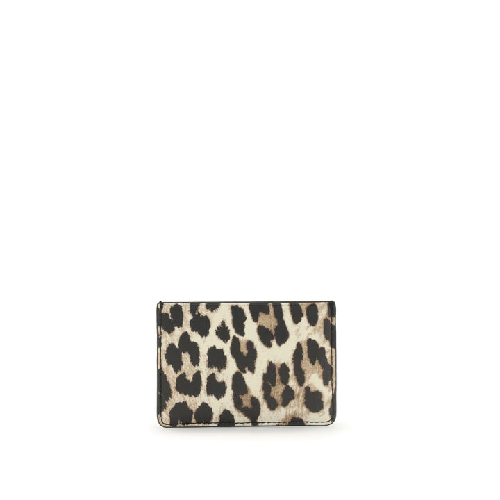 Ganni Leopard Bou Card Holder