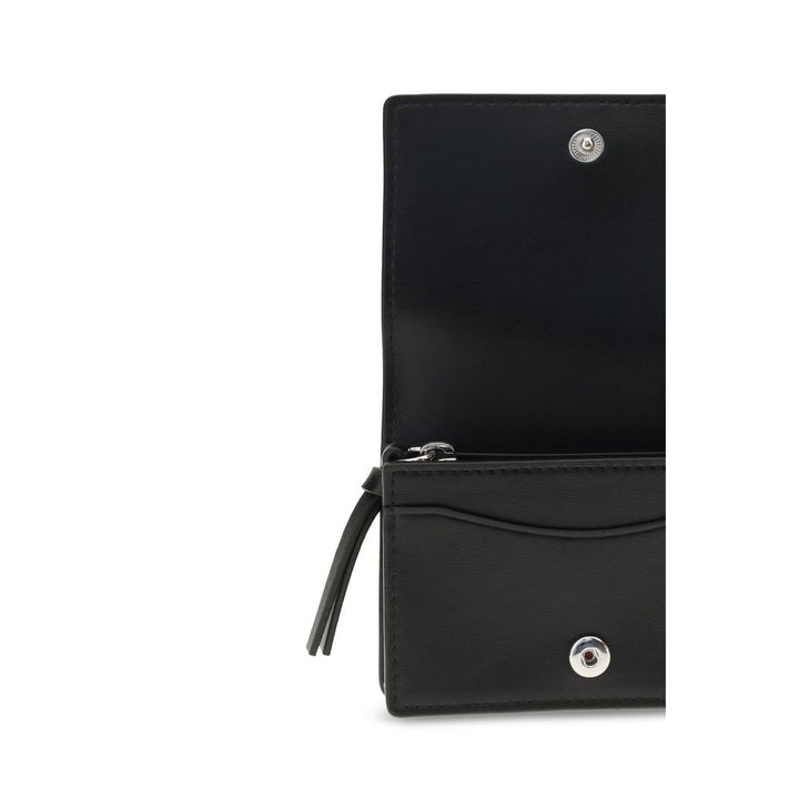 Ganni GANNI CARD HOLDER WITH FLAP BLUE DOG