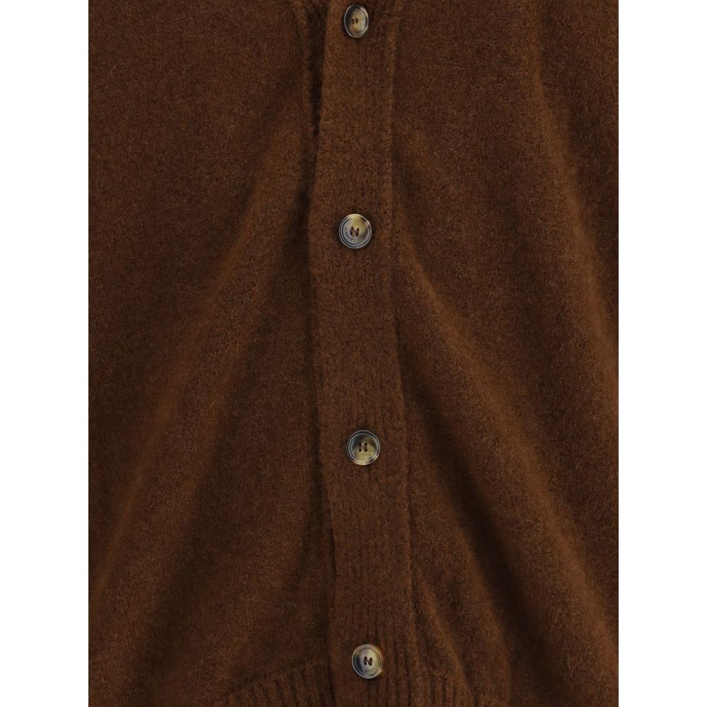 Laneus Brown Cashmere Cardigan by Laneus outlet now on sale