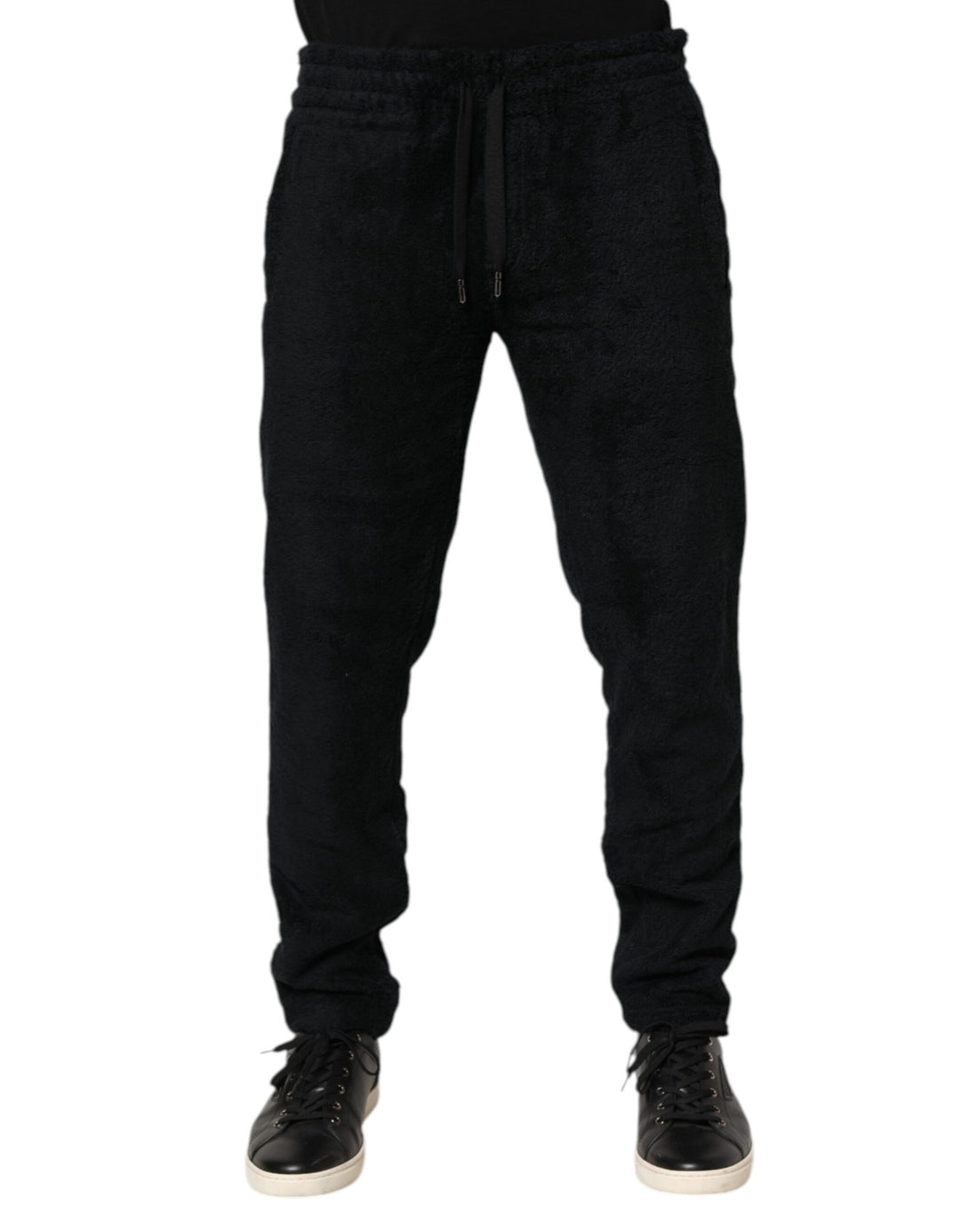 Dolce &amp; Gabbana Sample Sale Dolce &amp; Gabbana Black Cotton Logo Men Jogger Sweatpants Pants - | Designer outlet