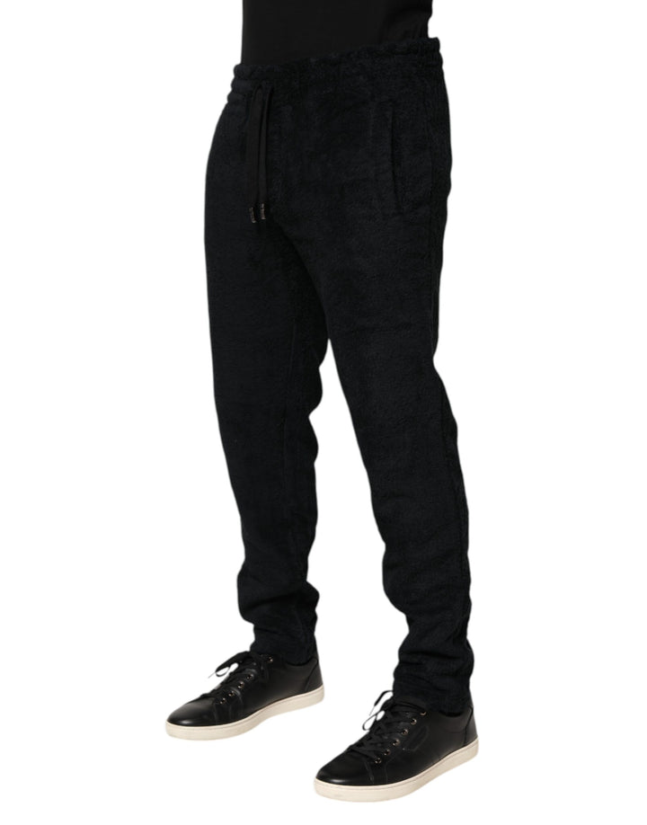 Dolce &amp; Gabbana Sample Sale Dolce &amp; Gabbana Black Cotton Logo Men Jogger Sweatpants Pants - | Designer outlet