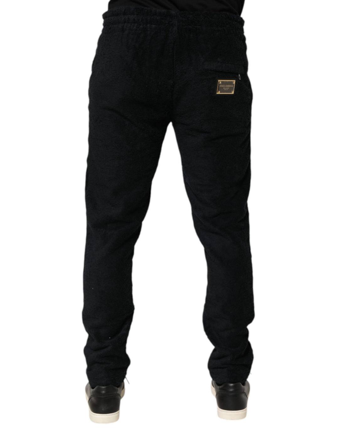 Dolce &amp; Gabbana Sample Sale Dolce &amp; Gabbana Black Cotton Logo Men Jogger Sweatpants Pants - | Designer outlet