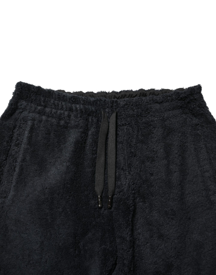 Dolce &amp; Gabbana Black Cotton Logo Men Jogger Sweatpants Pants by Dolce &amp; Gabbana outlet now on sale