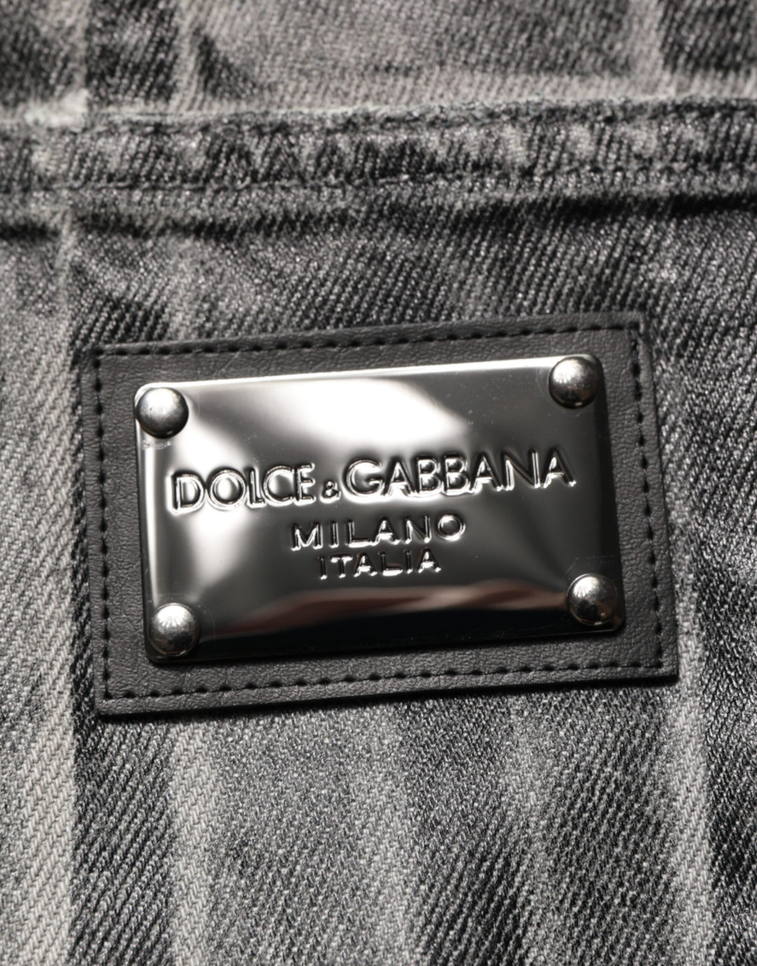 Dolce &amp; Gabbana Sample Sale Dolce &amp; Gabbana Black Grey Graphic Print Denim Pants Jeans - | Designer outlet