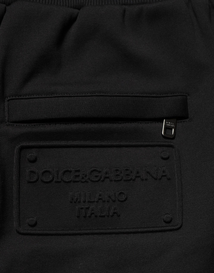 Dolce &amp; Gabbana Black Cotton Drawstring Logo Sweatpants Pants by Dolce &amp; Gabbana outlet now on sale