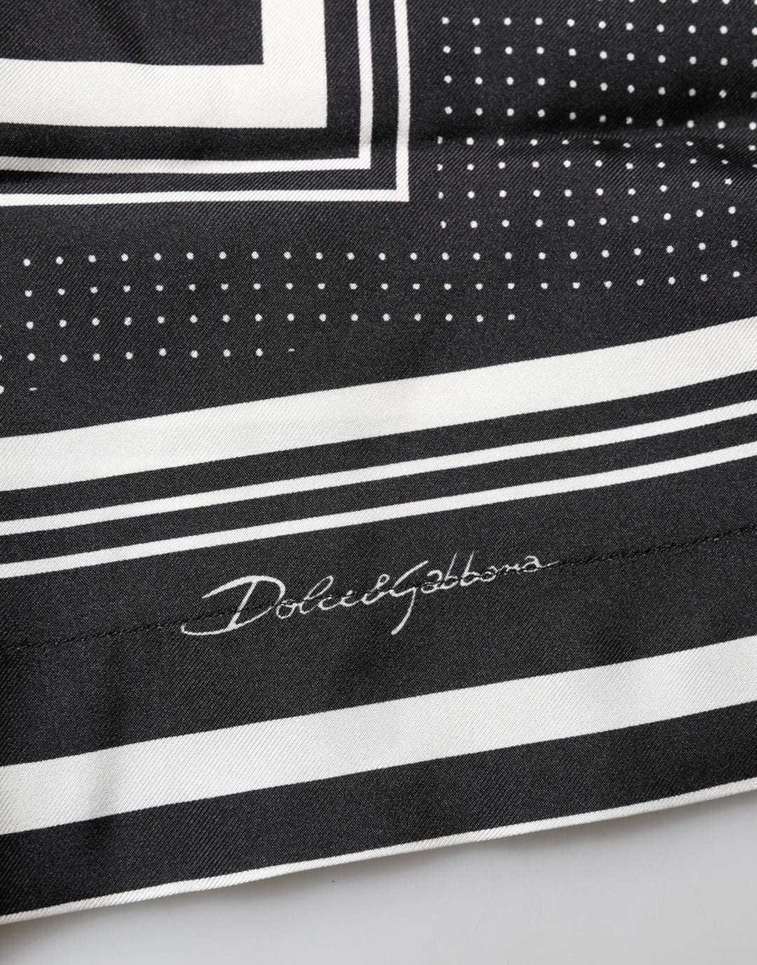 Dolce &amp; Gabbana Black White StripeDot Print Casual Polo Shirt by Dolce &amp; Gabbana outlet now on sale