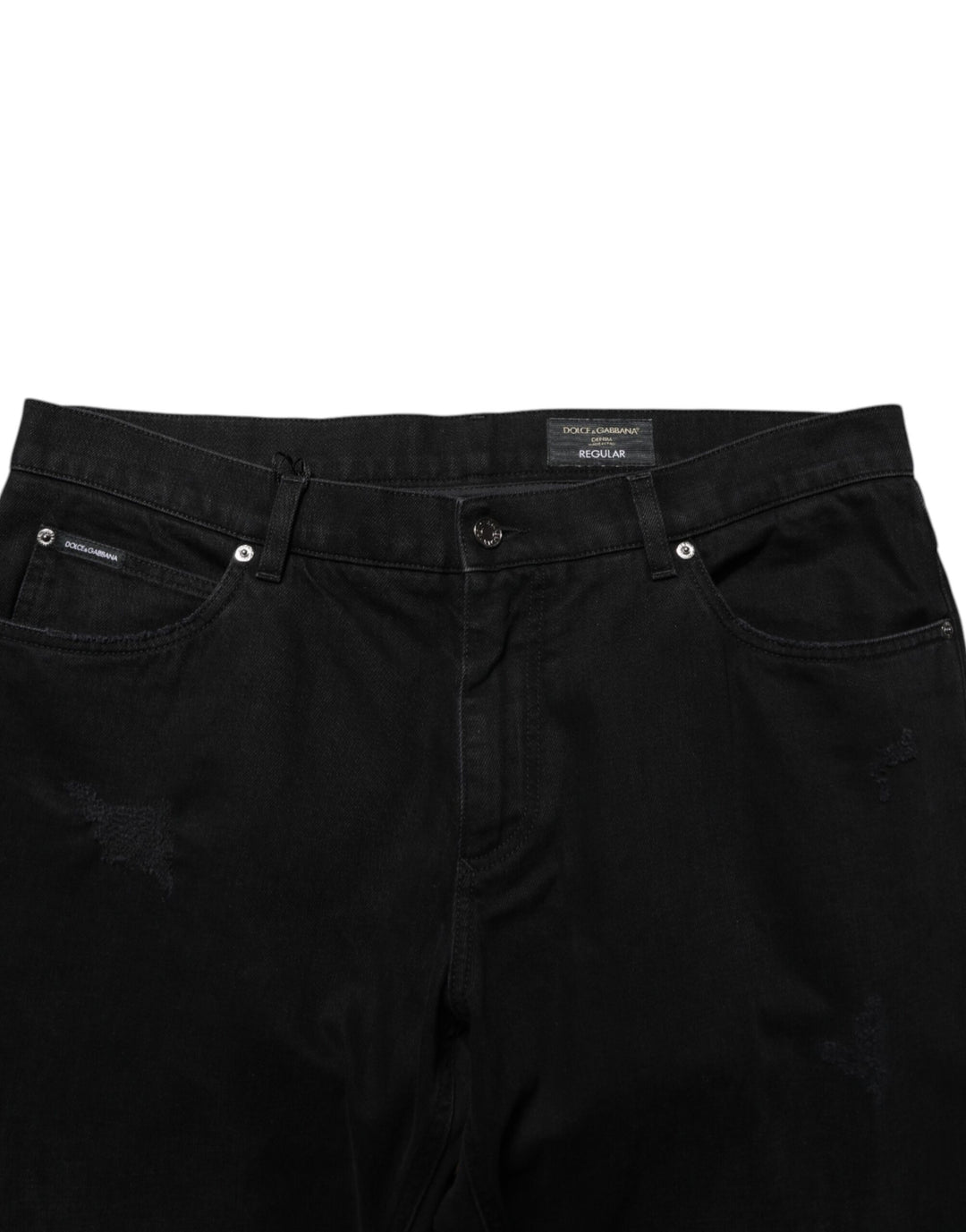 Dolce &amp; Gabbana Black Cotton Regular Denim Men Trouser Jeans by Dolce &amp; Gabbana outlet now on sale