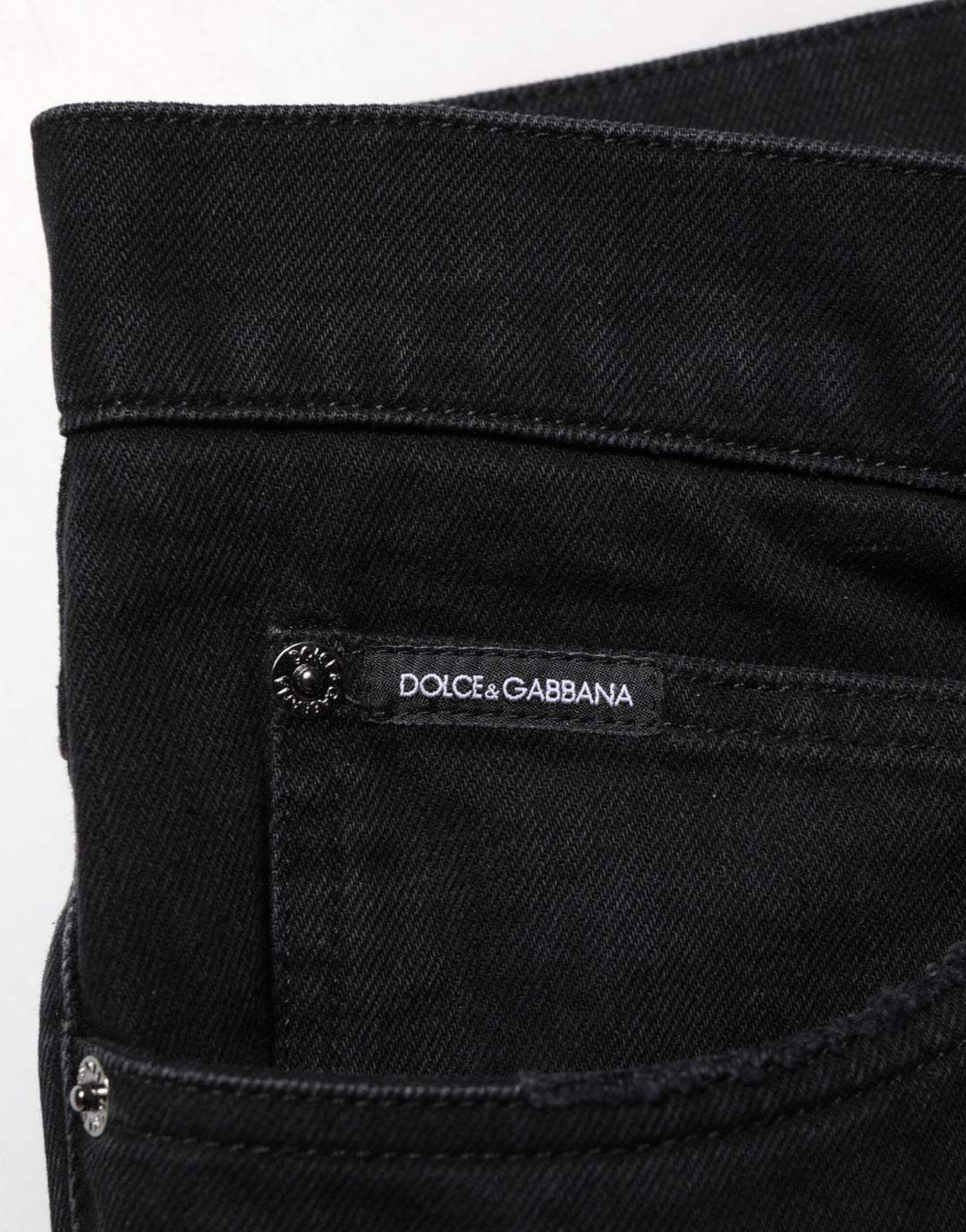 Dolce &amp; Gabbana Black Cotton Regular Denim Men Trouser Jeans by Dolce &amp; Gabbana outlet now on sale