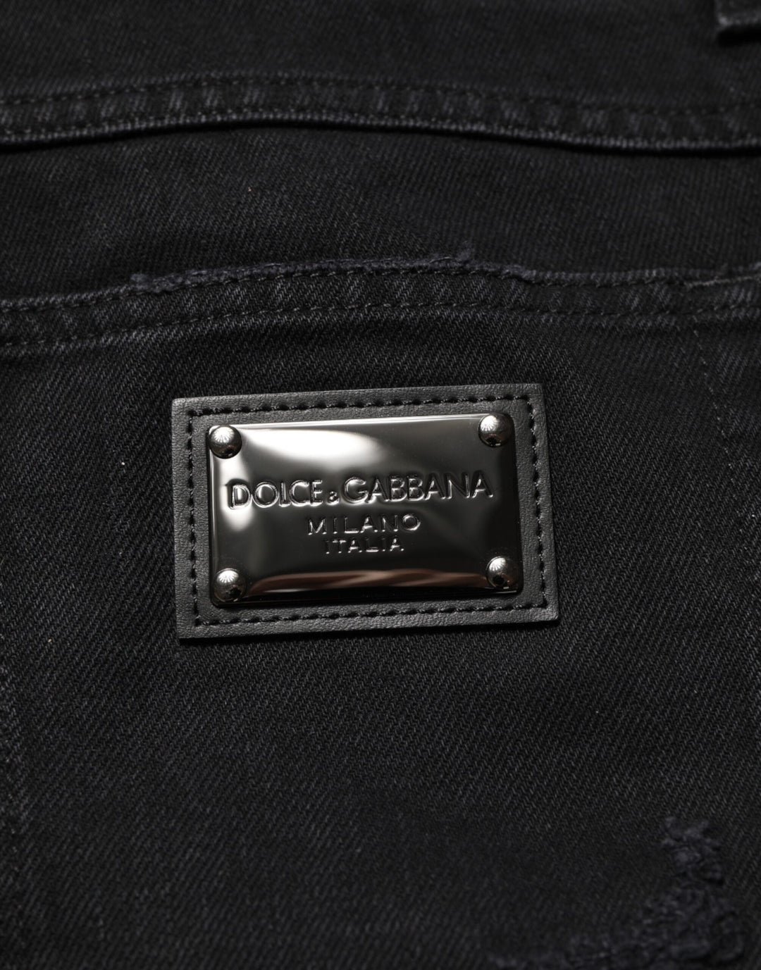 Dolce &amp; Gabbana Black Cotton Regular Denim Men Trouser Jeans by Dolce &amp; Gabbana outlet now on sale