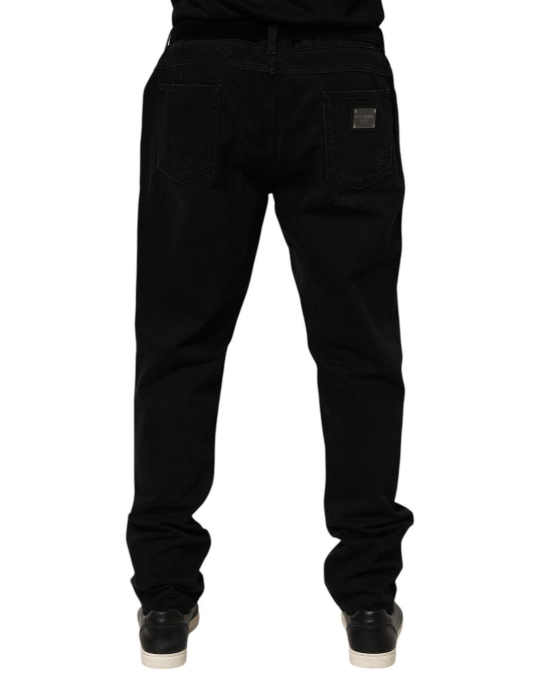 Dolce &amp; Gabbana Black Cotton Regular Denim Men Trouser Jeans by Dolce &amp; Gabbana outlet now on sale