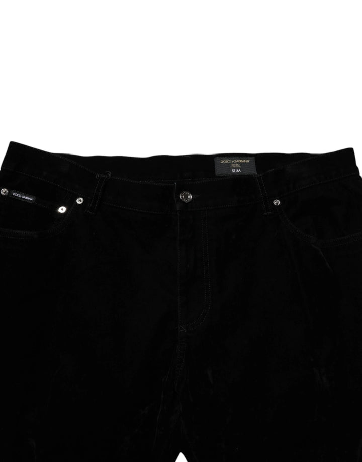 Dolce &amp; Gabbana Black Cotton Slim Fit Denim Trouser Jeans by Dolce &amp; Gabbana outlet now on sale