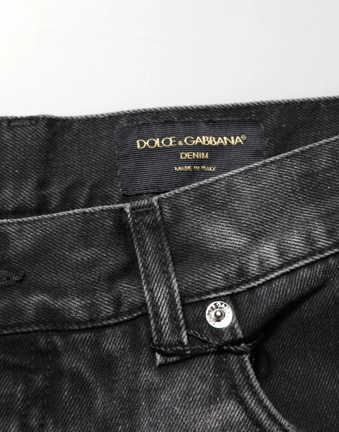 Dolce &amp; Gabbana Sample Sale Dolce &amp; Gabbana Black Marbled Effect Straight Men Denim Jeans - | Designer outlet
