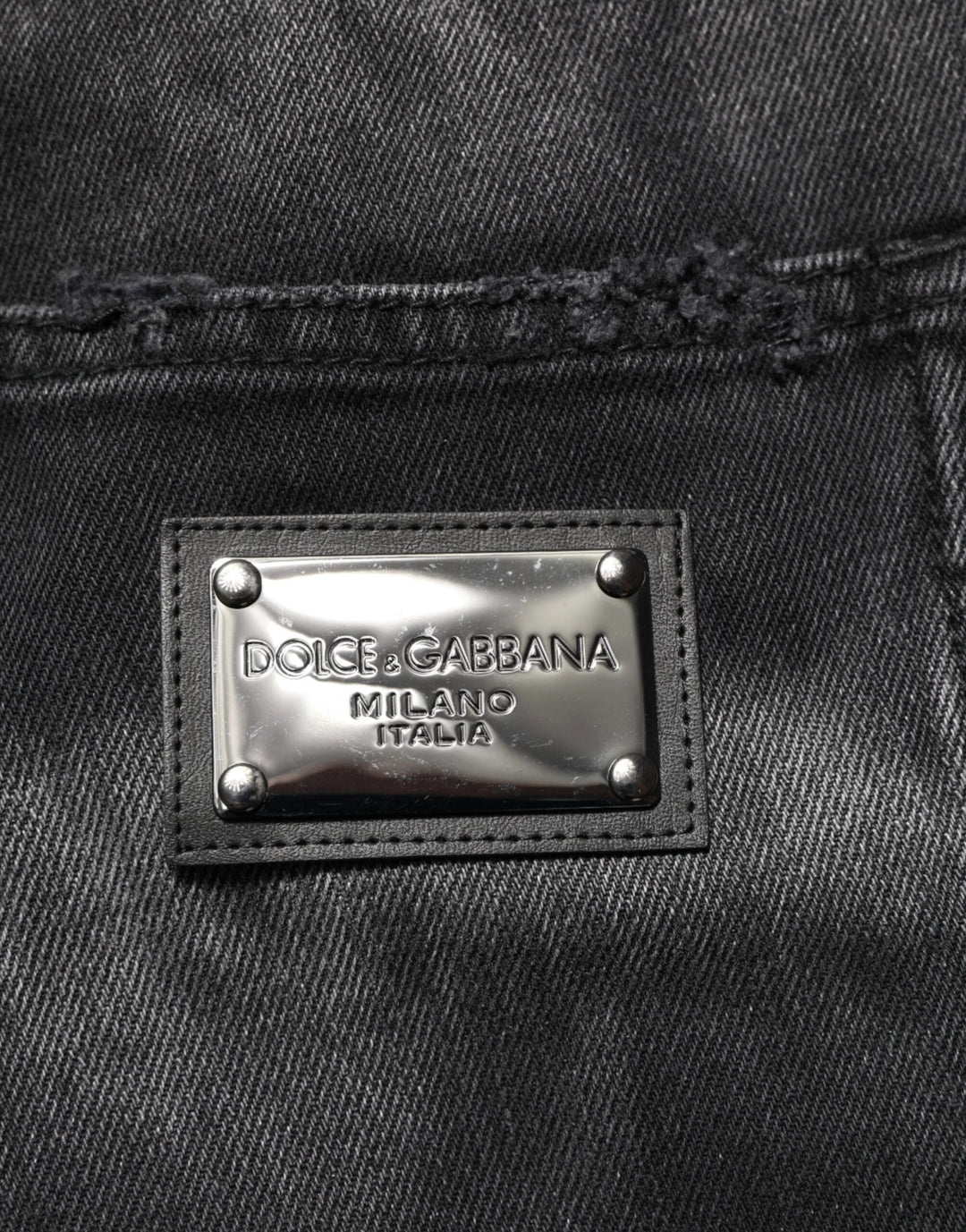 Dolce &amp; Gabbana Sample Sale Dolce &amp; Gabbana Black Marbled Effect Straight Men Denim Jeans - | Designer outlet