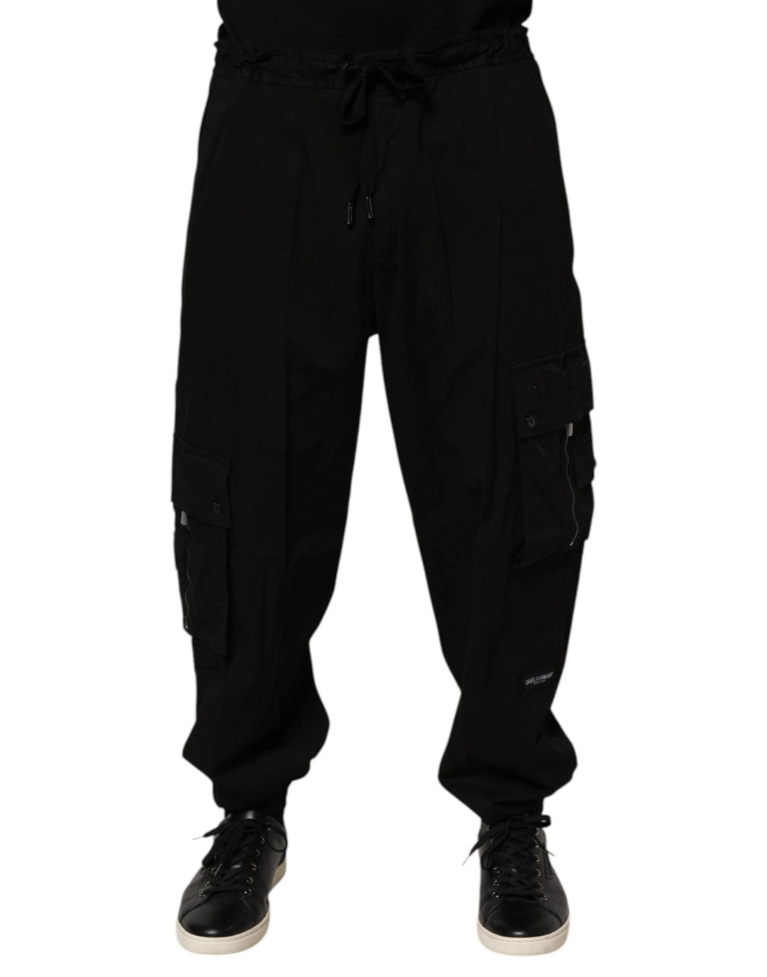 Dolce &amp; Gabbana Sample Sale Dolce &amp; Gabbana Black Cotton Cargo Jogger Sweatpants Pants - | Designer outlet
