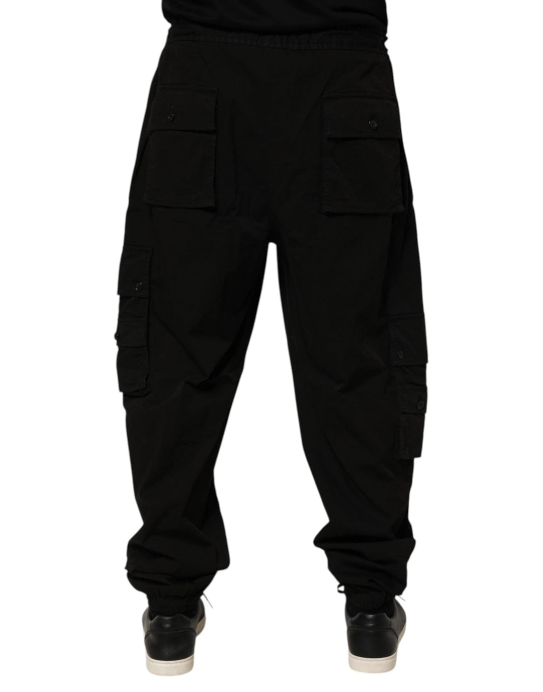 Dolce &amp; Gabbana Sample Sale Dolce &amp; Gabbana Black Cotton Cargo Jogger Sweatpants Pants - | Designer outlet