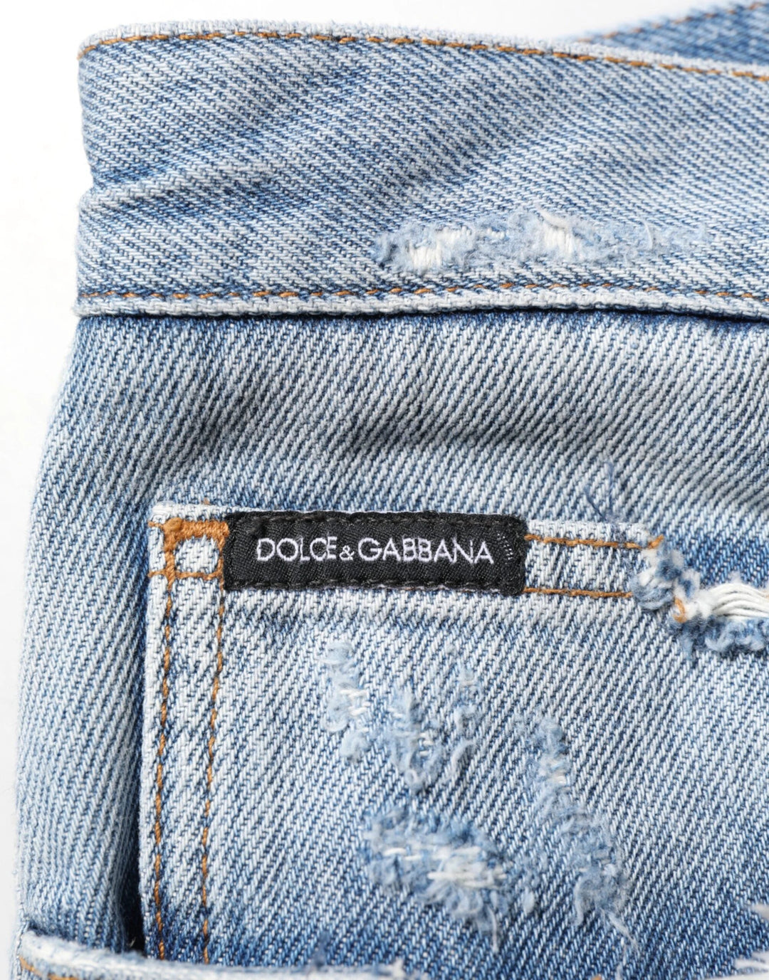 Dolce &amp; Gabbana Sample Sale Dolce &amp; Gabbana Blue Distressed Ripped Denim Trouser Jeans - | Designer outlet