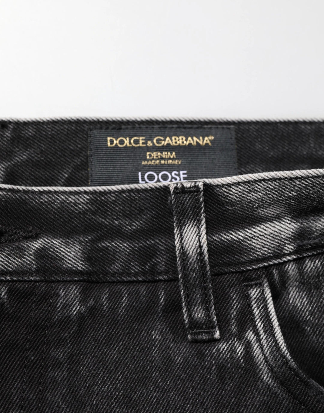 Dolce &amp; Gabbana Black Washed Ripped Loose Cotton Denim Jeans by Dolce &amp; Gabbana outlet now on sale