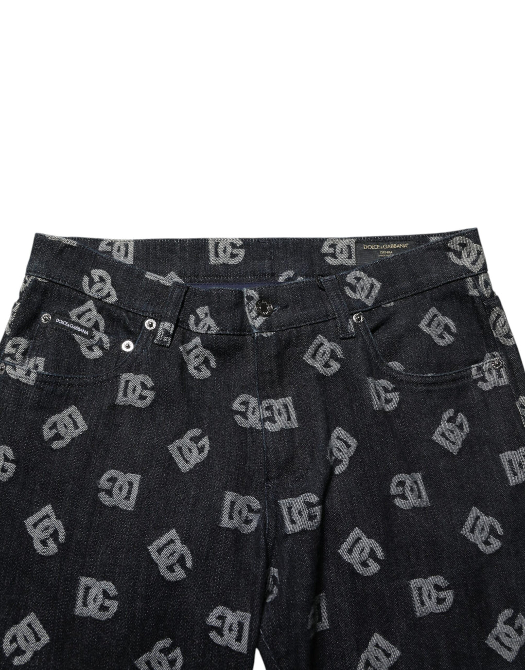 Dolce &amp; Gabbana Sample Sale Dolce &amp; Gabbana Black DG Monogram Cotton Skinny Denim Jeans - | Designer outlet