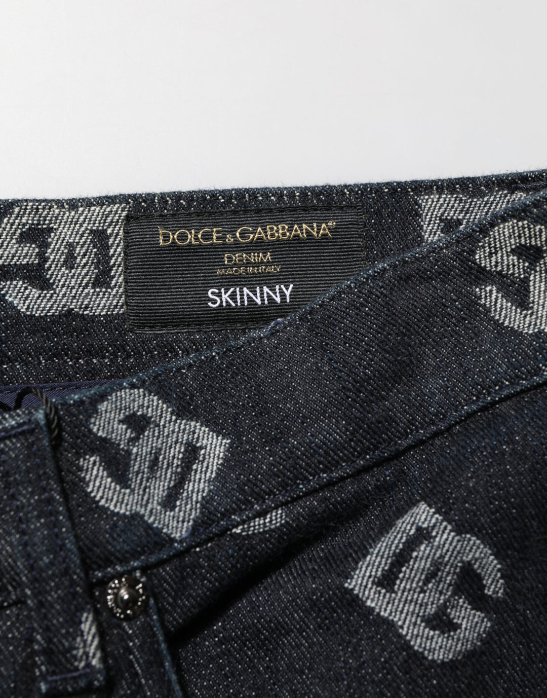 Dolce &amp; Gabbana Sample Sale Dolce &amp; Gabbana Black DG Monogram Cotton Skinny Denim Jeans - | Designer outlet