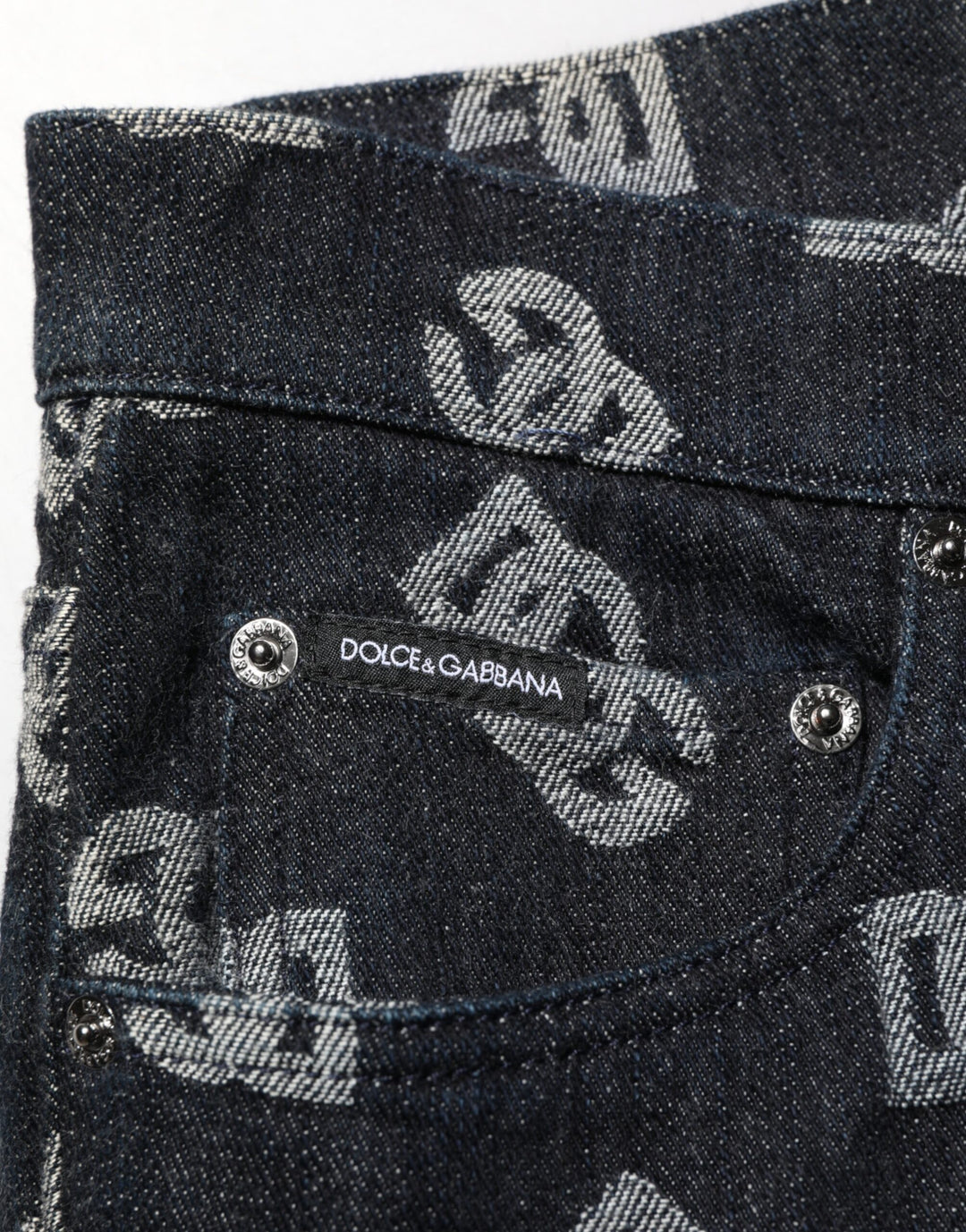 Dolce &amp; Gabbana Sample Sale Dolce &amp; Gabbana Black DG Monogram Cotton Skinny Denim Jeans - | Designer outlet