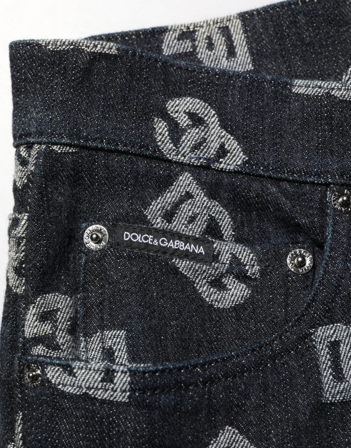 Dolce &amp; Gabbana Sample Sale Dolce &amp; Gabbana Black DG Monogram Cotton Skinny Denim Jeans - | Designer outlet